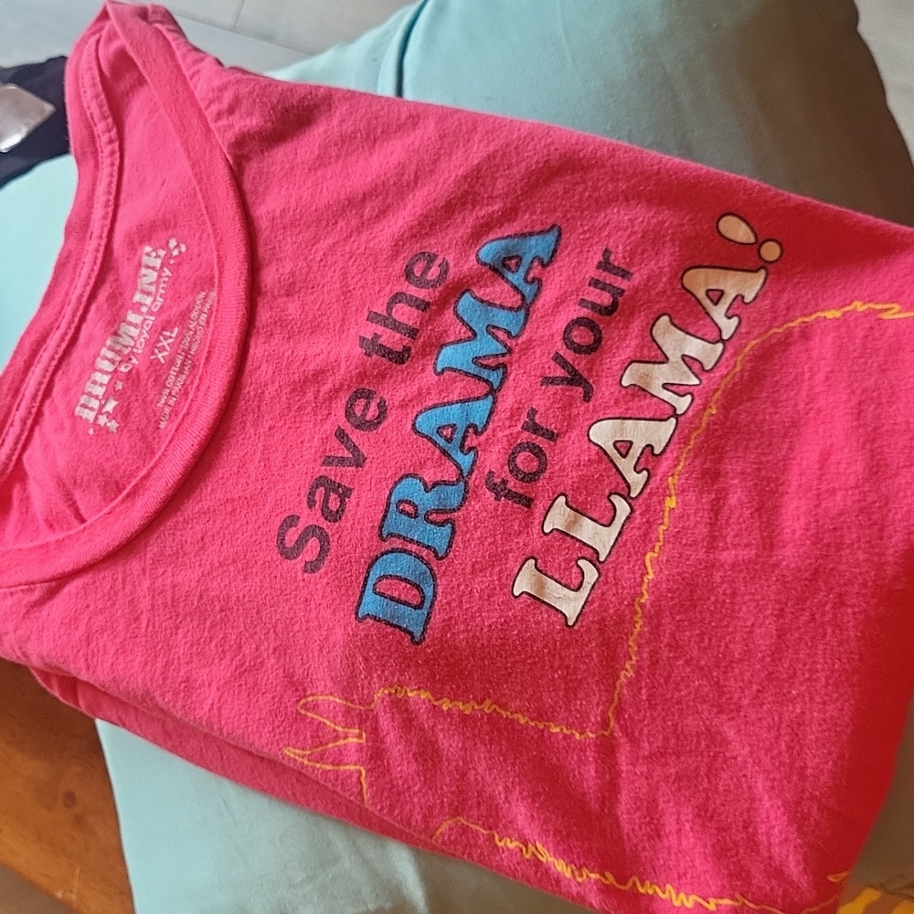Pink Drama-Llama Tee (XXL) $4.99 Shipping!!